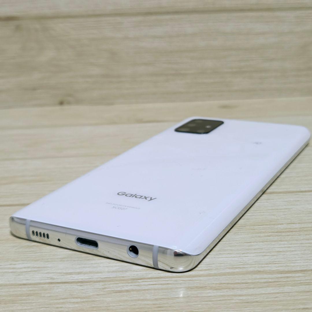 動作品【良好品】SIMフリー Galaxy A51 ホワイト au SCG07