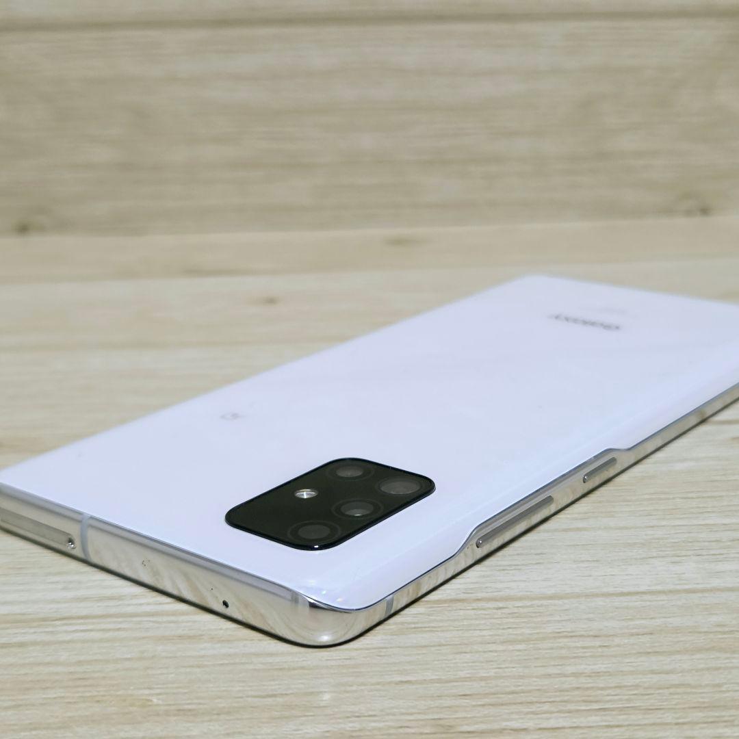 動作品【良好品】SIMフリー Galaxy A51 ホワイト au SCG07