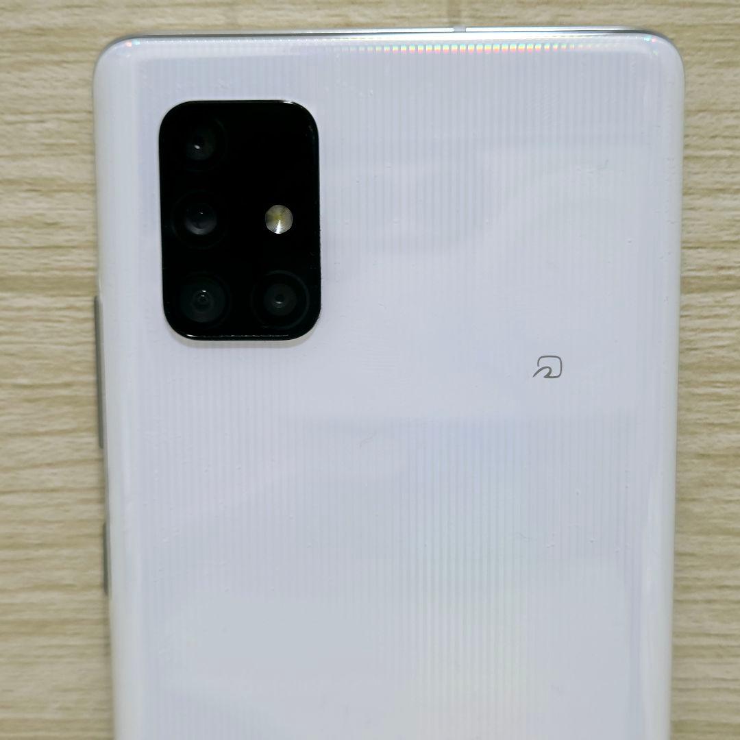 動作品【良好品】SIMフリー Galaxy A51 ホワイト au SCG07