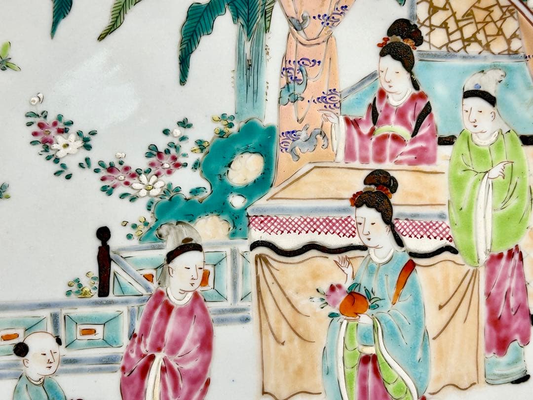 明治の名工 初代晩香 庄村健吉 色絵尺皿 有田焼 伊万里