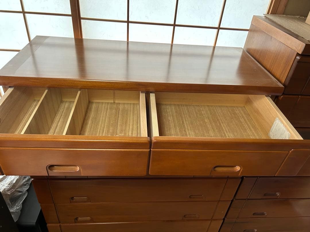 東海家具 TOKAI KAGU 木製たんす6段 ブラウンチェスト 箪笥