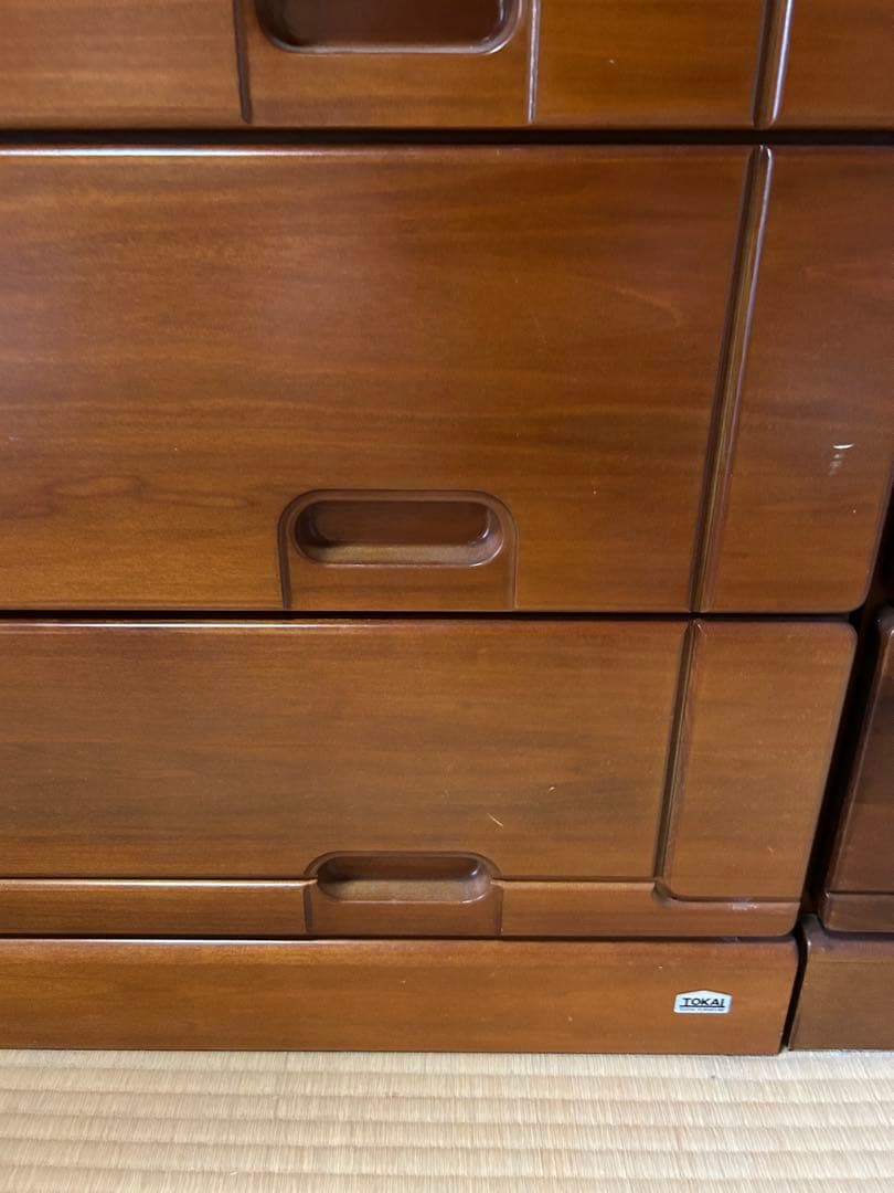 東海家具 TOKAI KAGU 木製たんす6段 ブラウンチェスト 箪笥