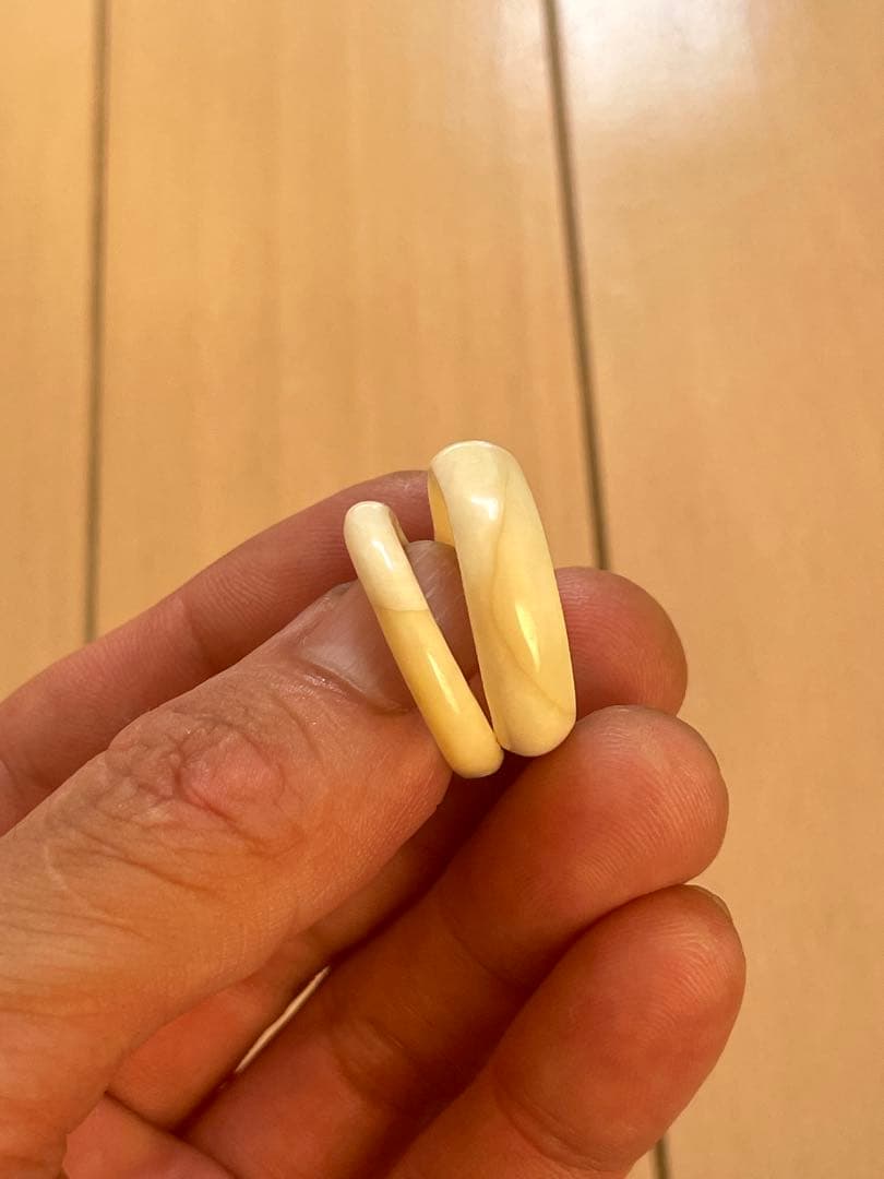 鯨歯リング　18〜18.2号 マッコウ　抹香鯨　印材　根付け　ボーンカービング