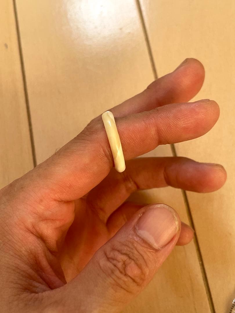 鯨歯リング　18〜18.2号 マッコウ　抹香鯨　印材　根付け　ボーンカービング