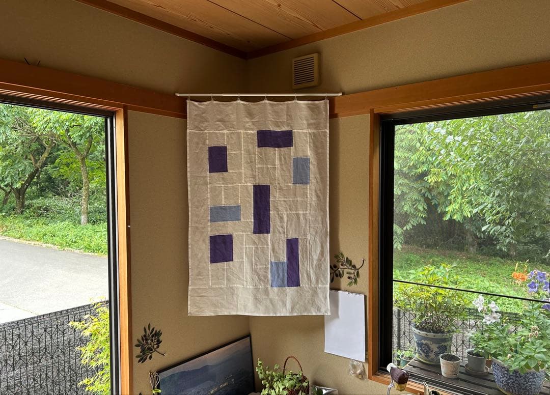 「キキョウ」麻ポジャギ