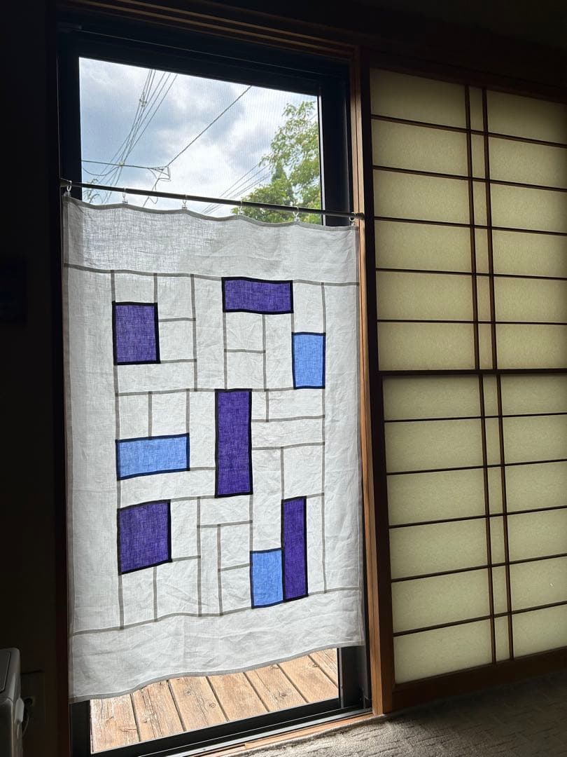 「キキョウ」麻ポジャギ