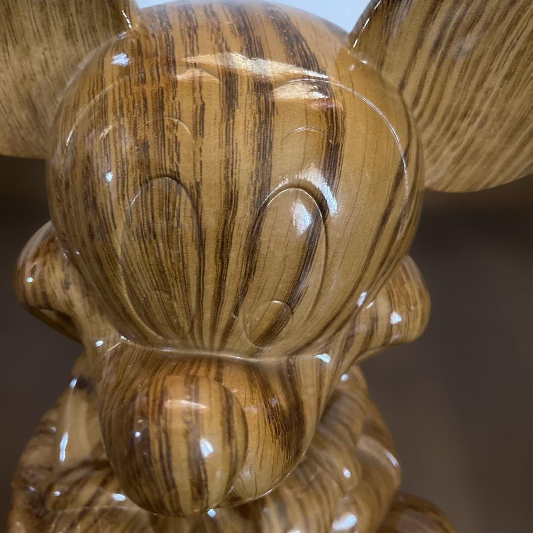 木目調ミッキーマウス 貯金箱　35㌢