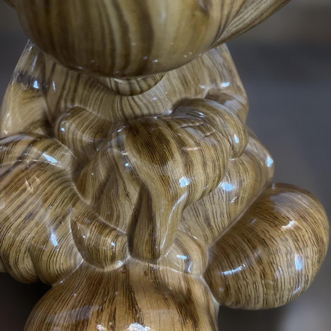 木目調ミッキーマウス 貯金箱　35㌢