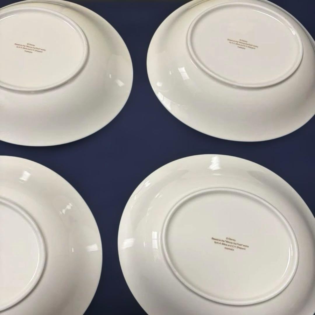 【新品未使用】プーさん　マグカップ4個セット&パスタカレー皿 6枚セット