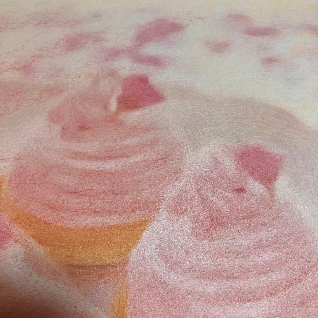 スイーツアート3 パステル画　額縁寸法32.7㎝×24.0㎝×1.5㎝