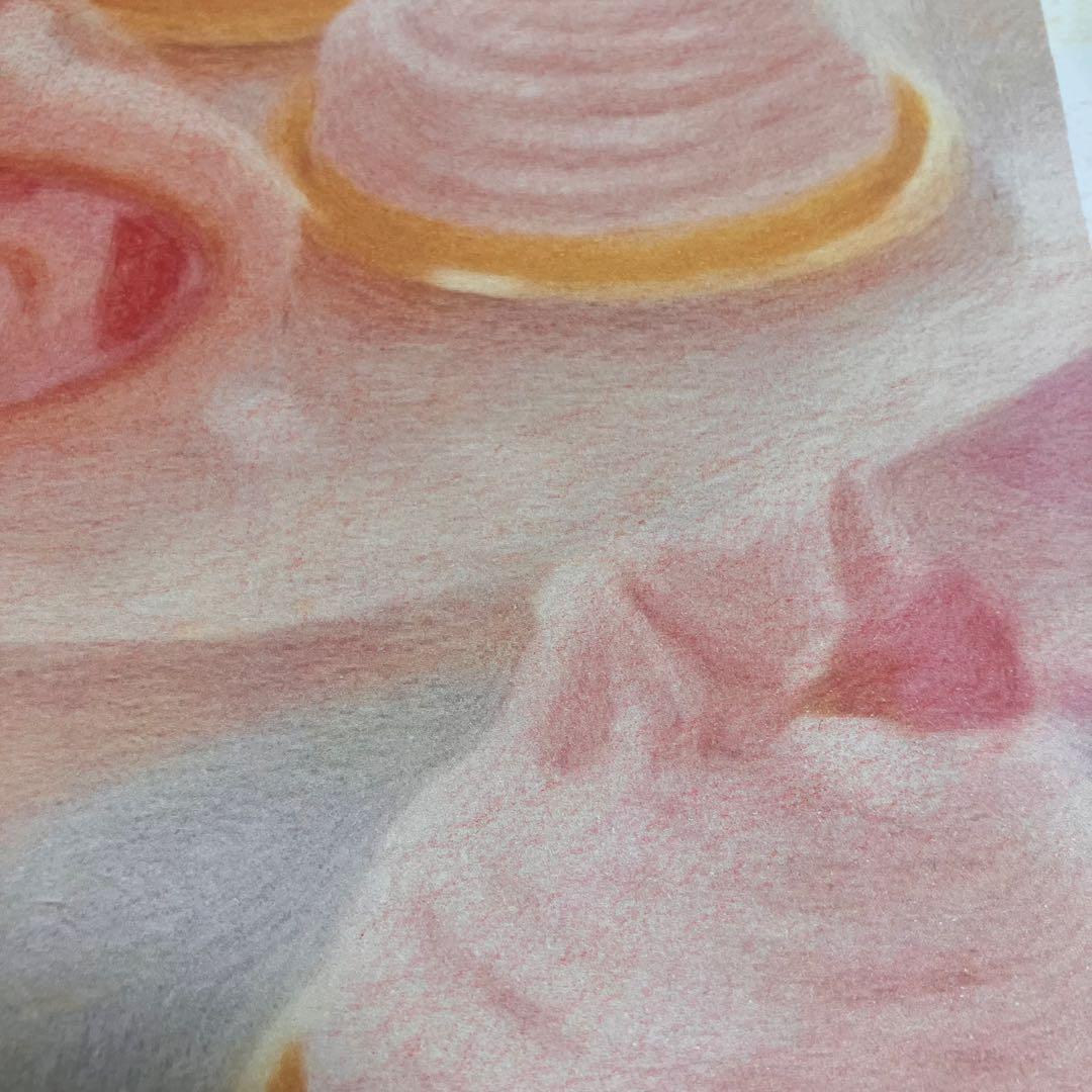 スイーツアート3 パステル画　額縁寸法32.7㎝×24.0㎝×1.5㎝
