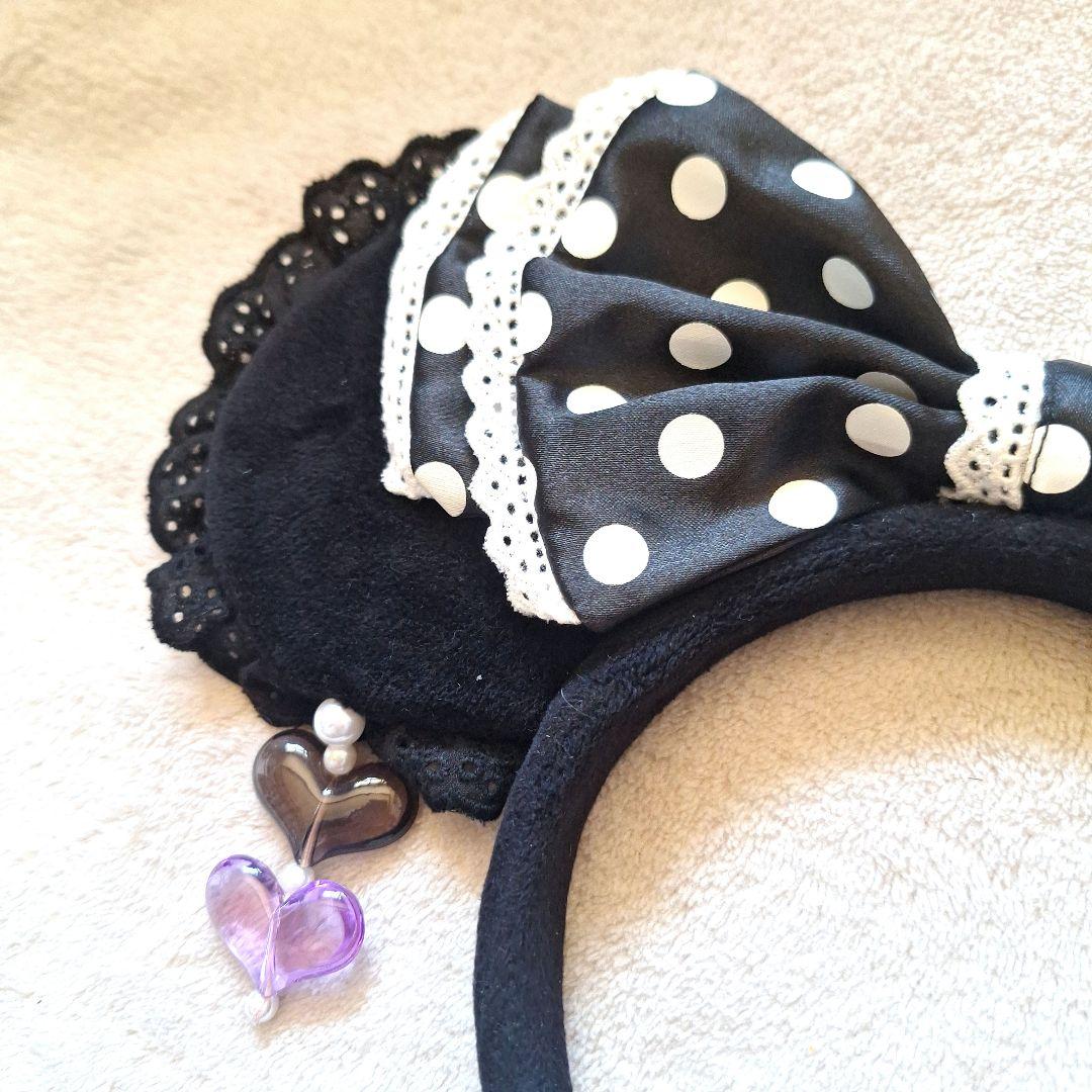 廃盤 　ディズニー カチューシャ　 ドット イヤリング　レア