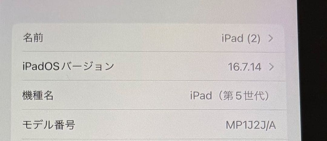 iPad 第５世代 Wi-Fi +Cellularモデル