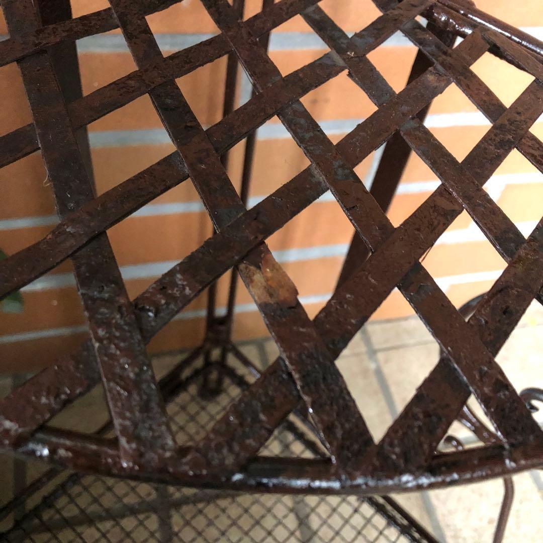 h アイアンラック　三角コーナー　ガーデニング雑貨アンティーク　フラワースタンド