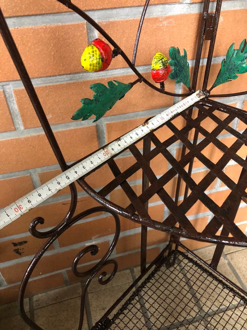 h アイアンラック　三角コーナー　ガーデニング雑貨アンティーク　フラワースタンド