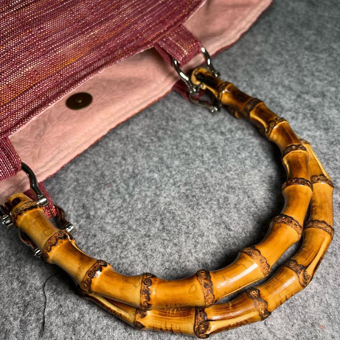 大きめ帯リメイクbag⑪絹♡一点物♡鞄♡手提げ袋♡現品限り♡オリジナル