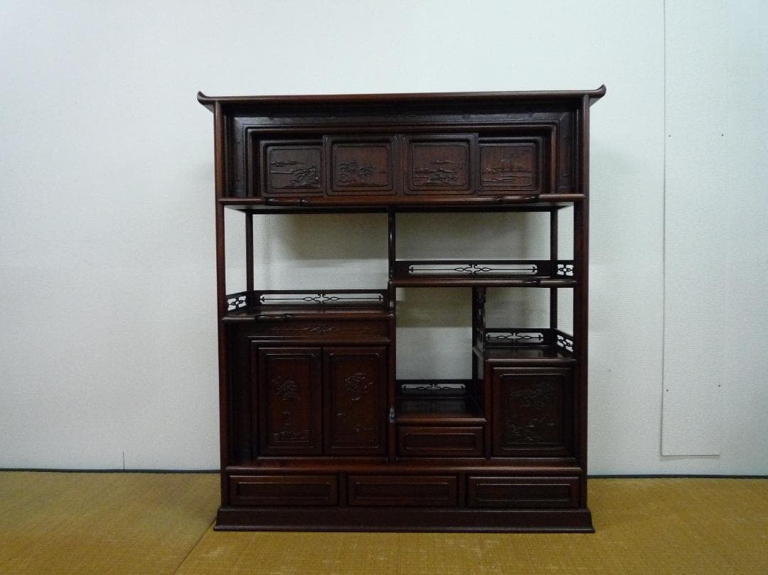 唐木家具　飾り棚