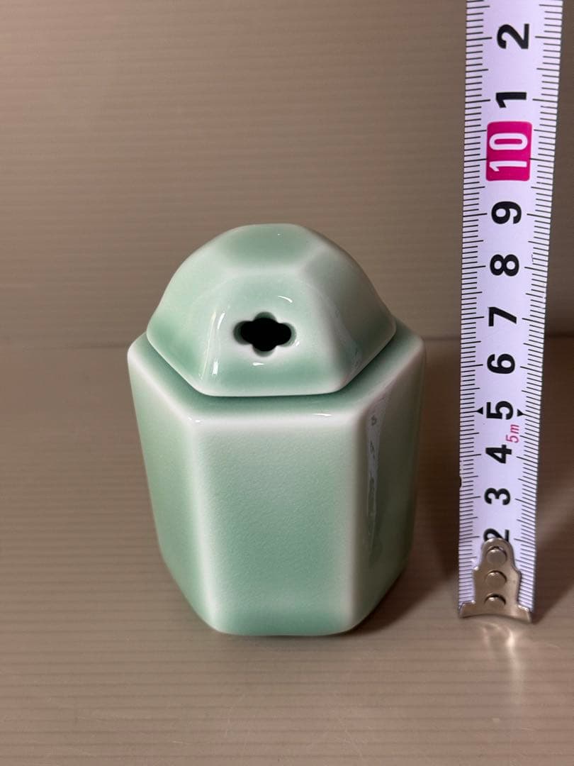 2761 伊万里　虎仙　青磁　香炉　未使用