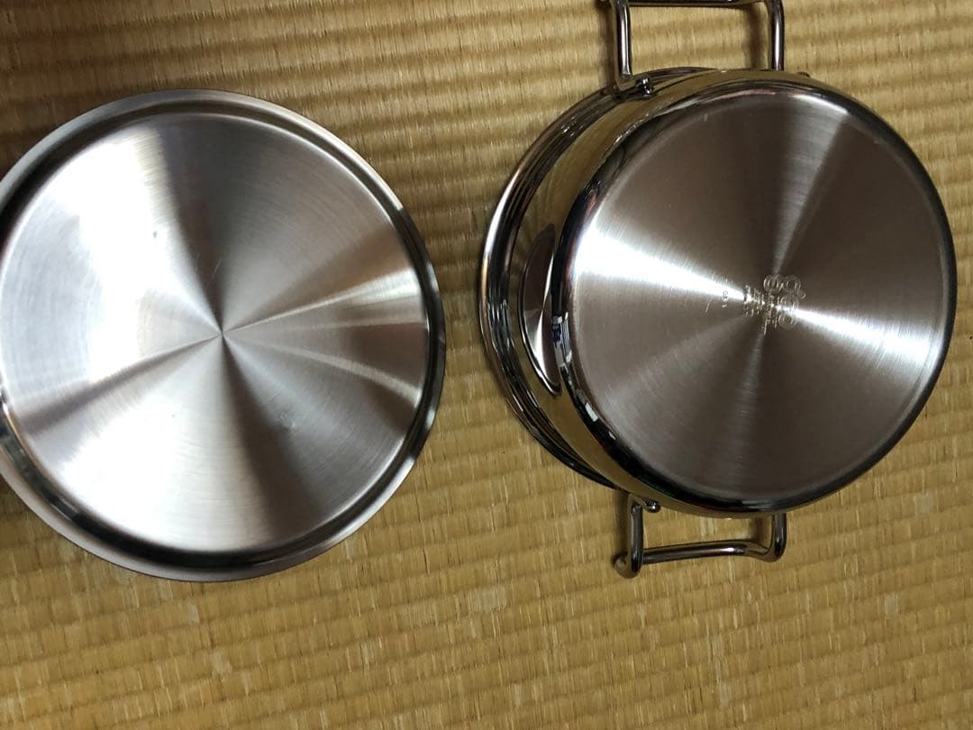 値引きします。ステンレス製両手鍋　ジオプロダクト　服部ユキオ
