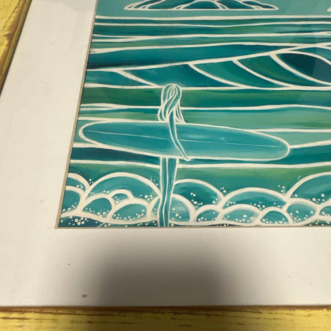 ヘザーブラウン　SPRING 額縁付き