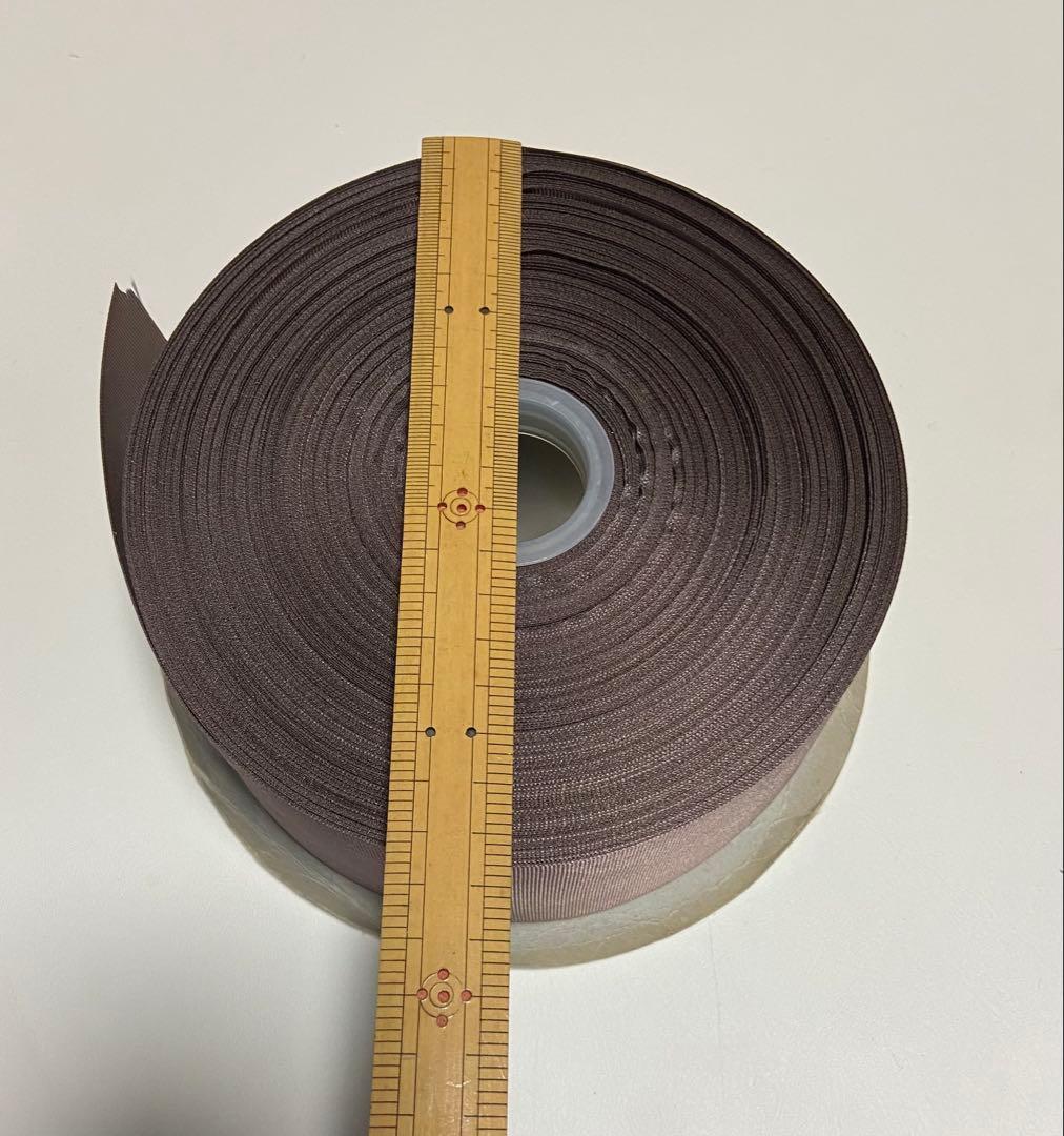 グログランリボン　77mm ブラウンベージュ