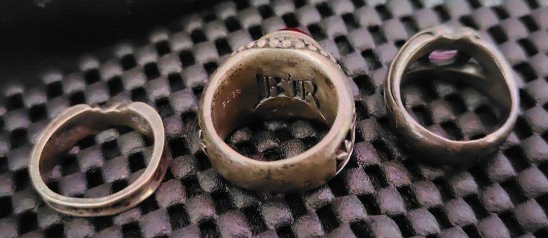 【セット】エムズコレクションシルバー 925 ローズクォーツ指輪釣り針ネックレス