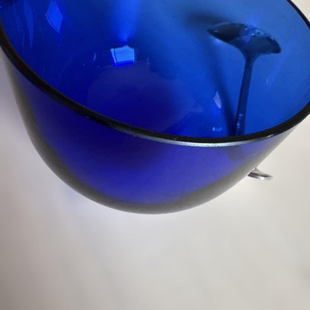 銀メッキのキャビアボウルとスプーンのセット　イギリス　ヴィンテージ