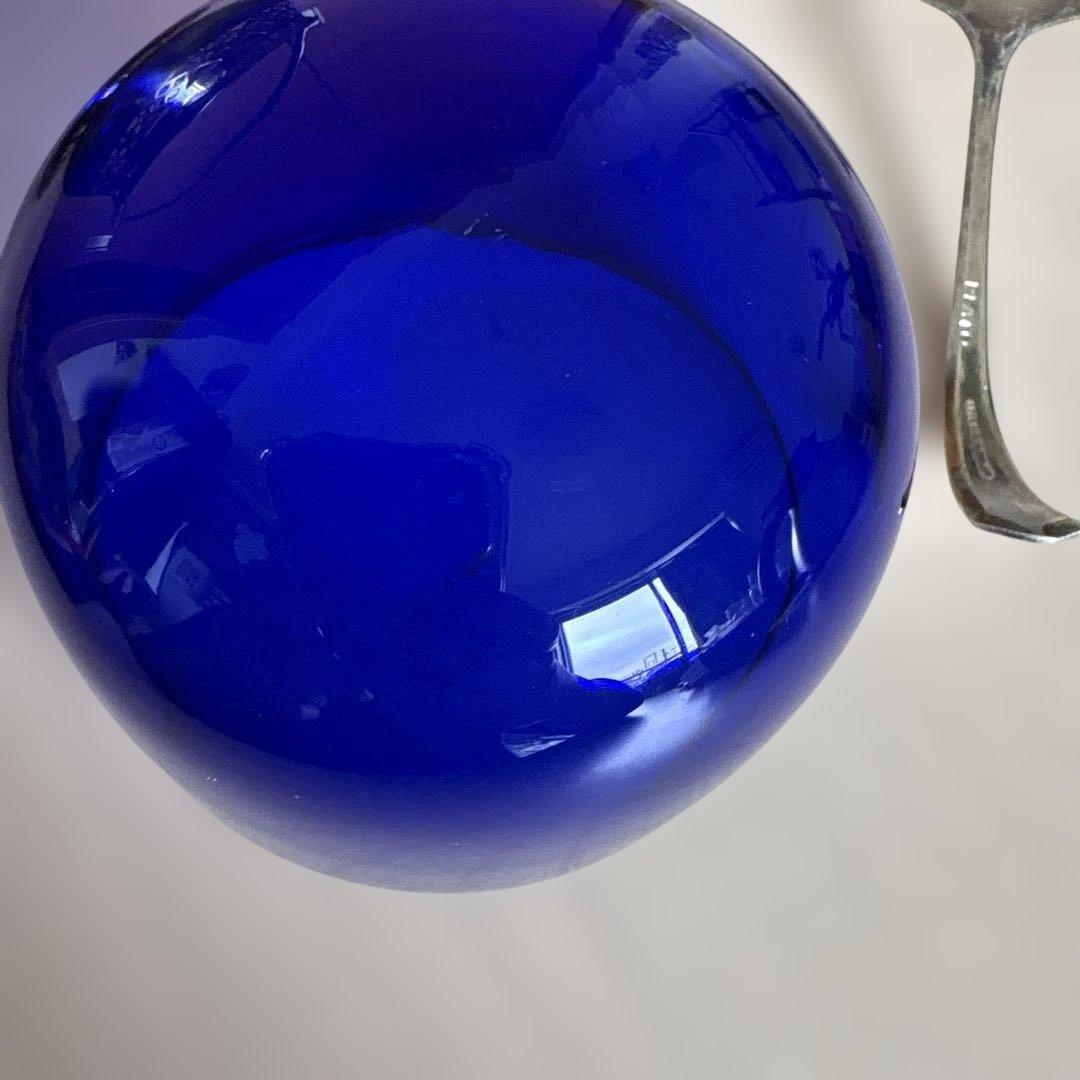 銀メッキのキャビアボウルとスプーンのセット　イギリス　ヴィンテージ