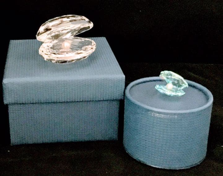 スワロフスキー 真珠と貝　2点　美品