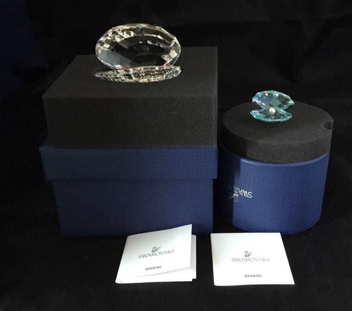 スワロフスキー 真珠と貝　2点　美品