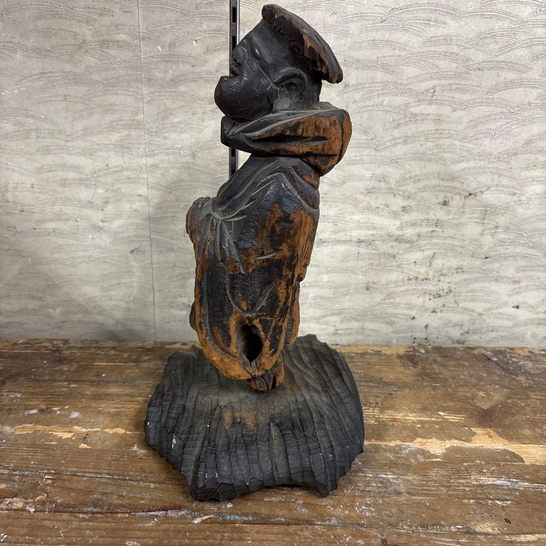 貧乏神　木彫木製