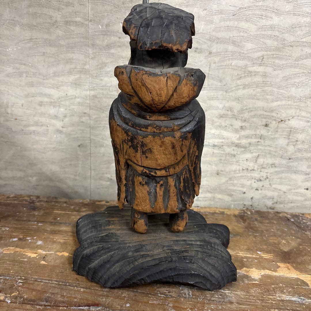 貧乏神　木彫木製