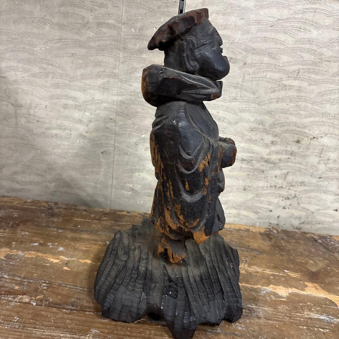 貧乏神　木彫木製