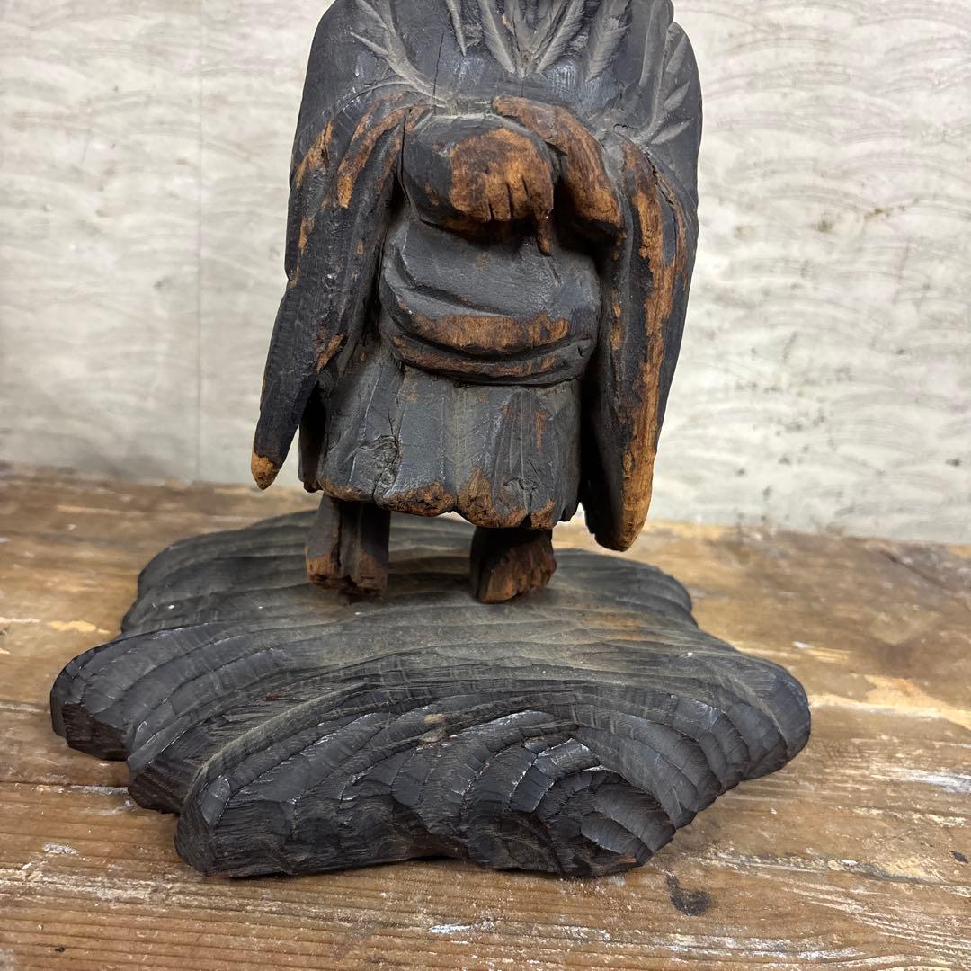 貧乏神　木彫木製