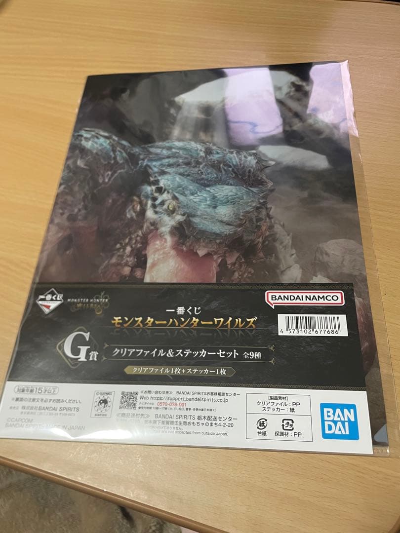 一番くじG賞 モンスターハンターワイルズ クリアファイル×14