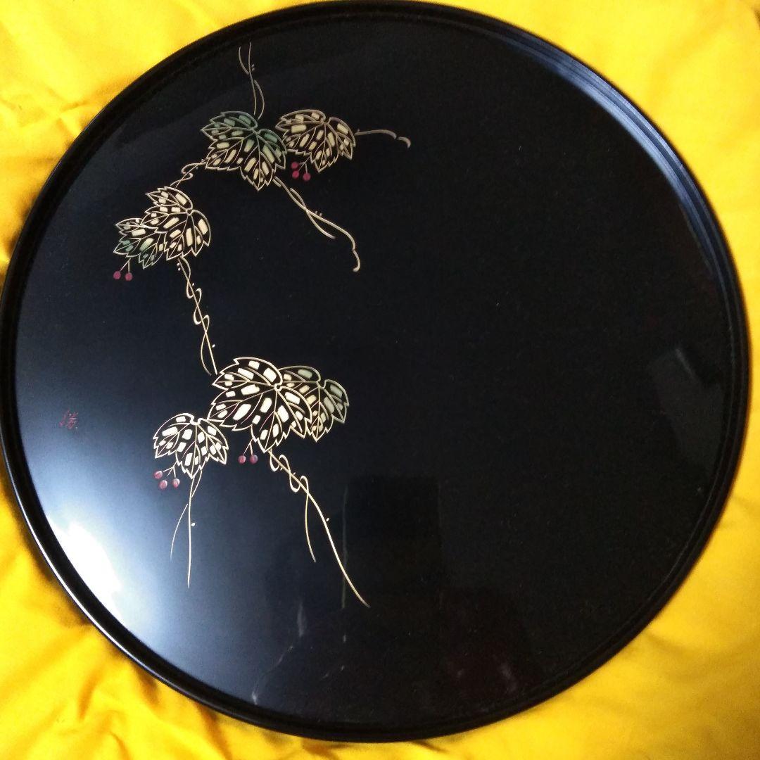 輪島塗　丸盆　福久勝利作