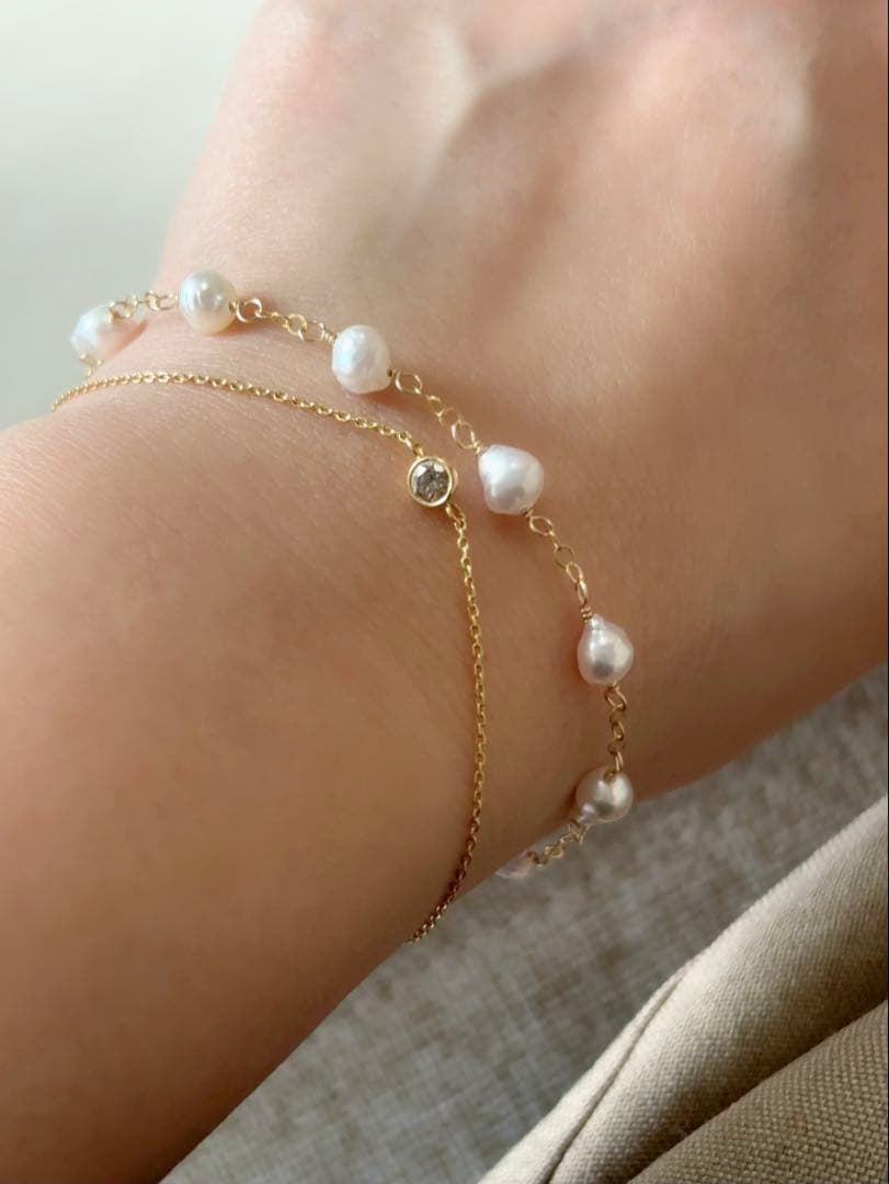 あこや真珠ステーションブレスレット R969