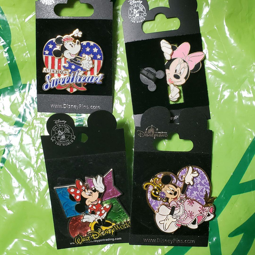 WDW DLR HKDL ミニーマウス ピンバッジ12点セット