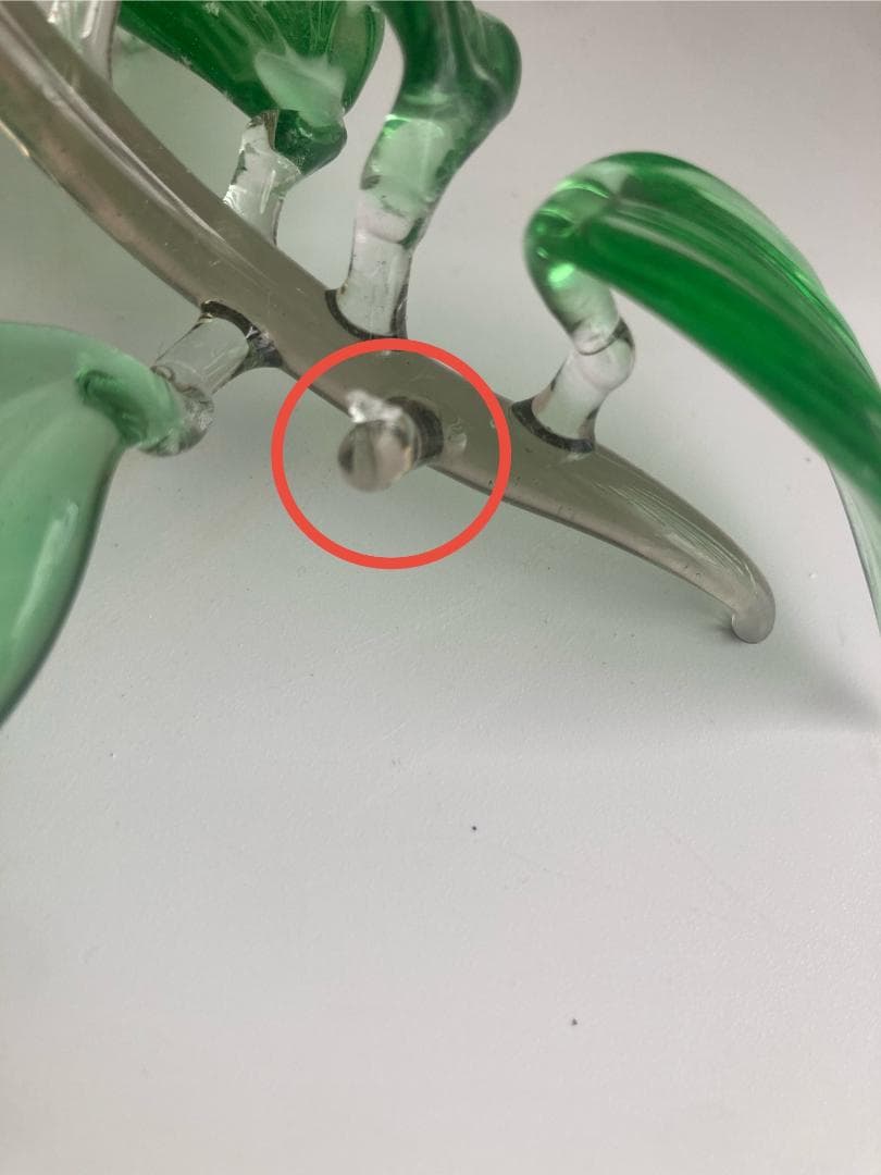 ガラス細工　鳥　鷽 うそ　bird オブジェ　2個セット