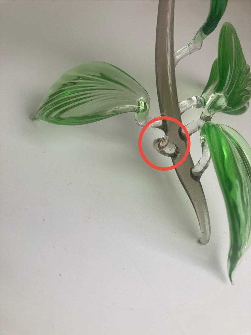 ガラス細工　鳥　鷽 うそ　bird オブジェ　2個セット