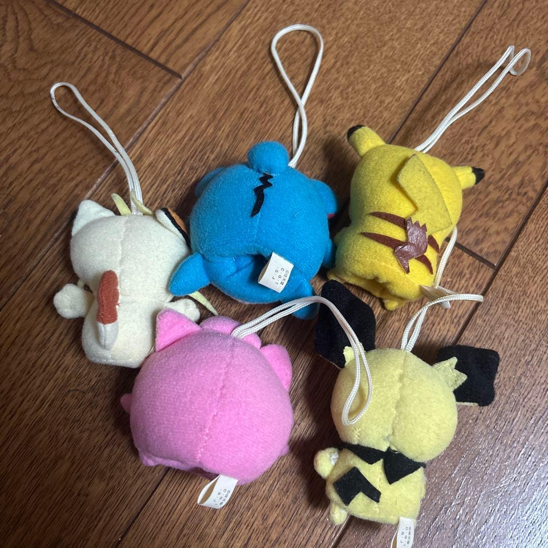 【2001年製】 ポケモン ぬいぐるみ　マスコット 5体セット　指人形