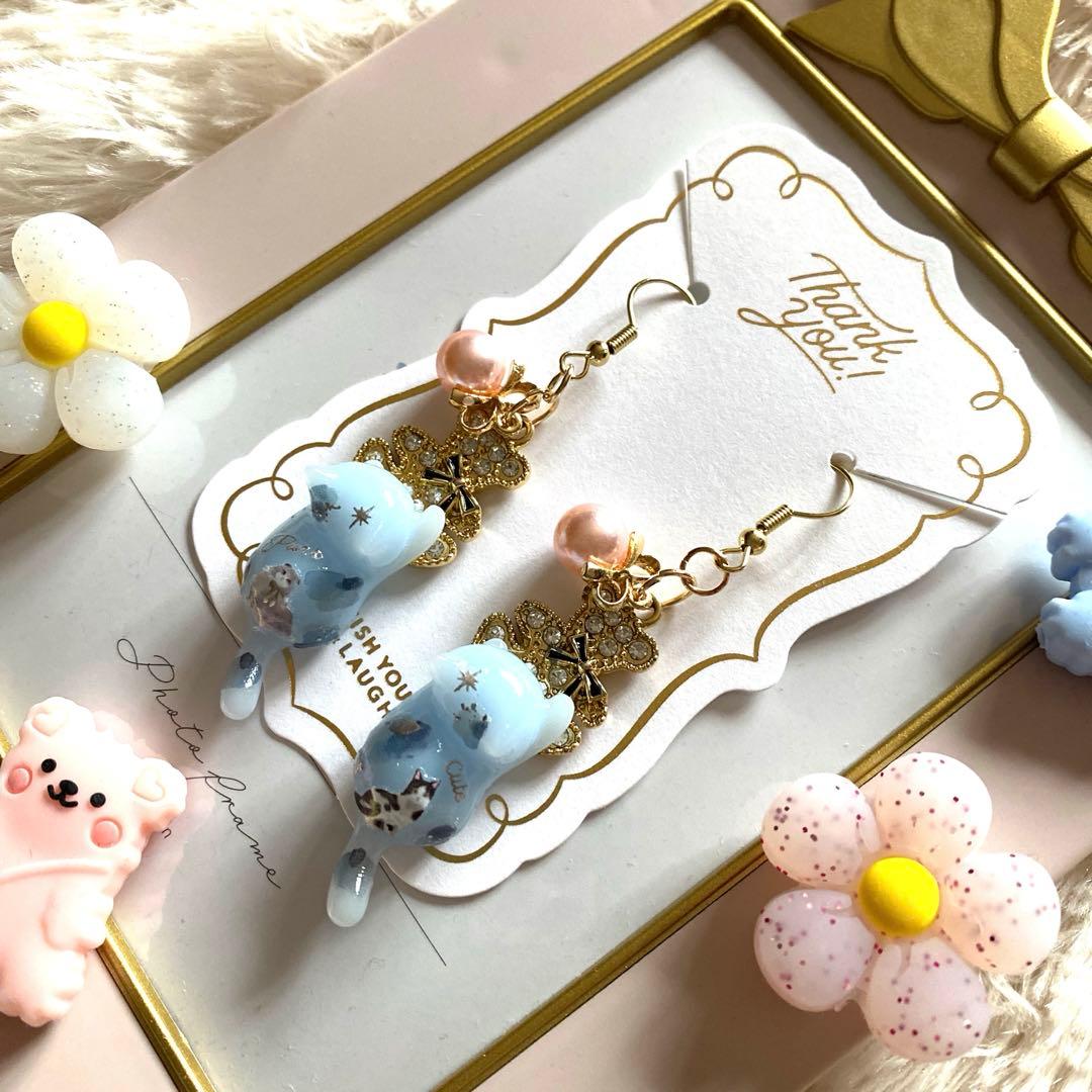 ☆猫ちゃんがオシャレ！大人キュートピアス☆