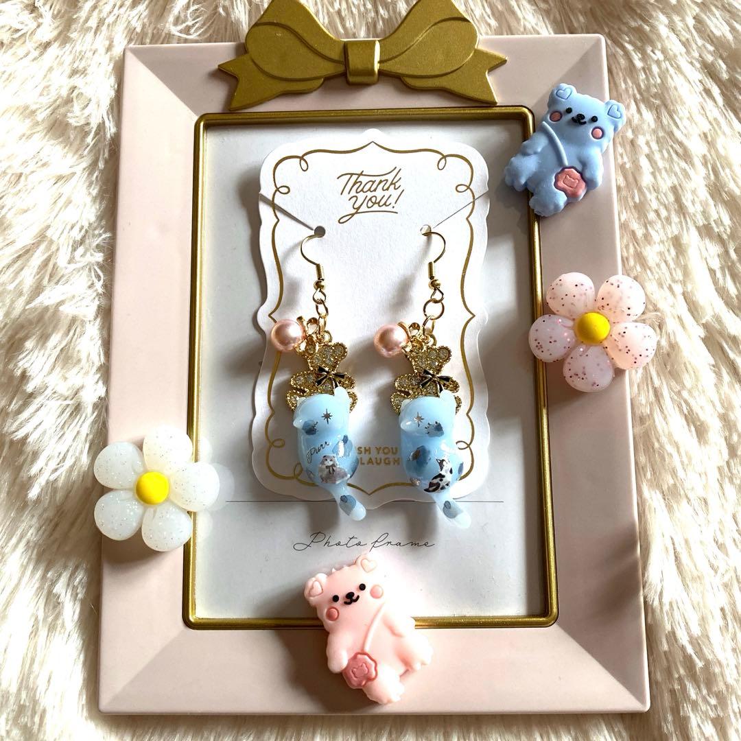 ☆猫ちゃんがオシャレ！大人キュートピアス☆
