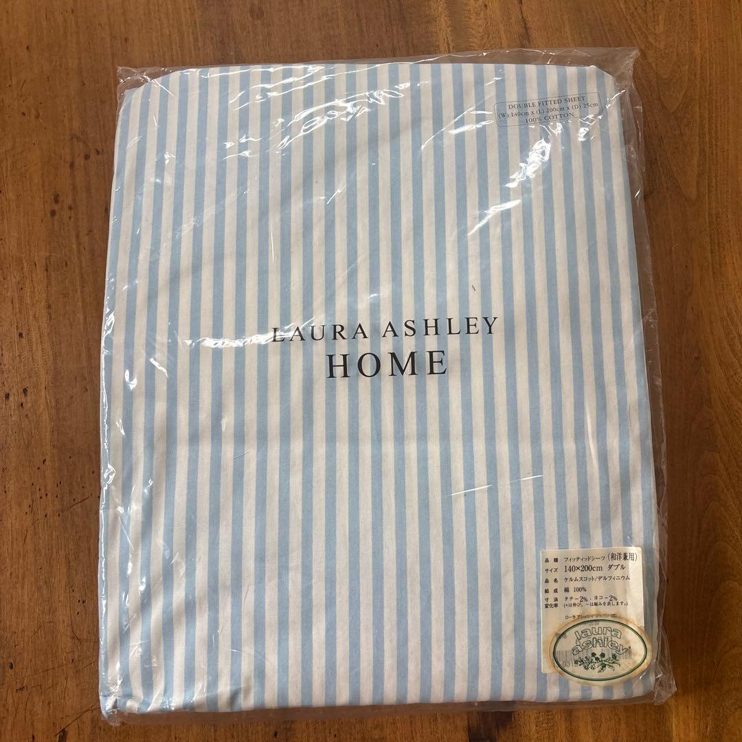 ★新品未使用★ ローラアシュレイ フィティッドシーツ　ボックスシーツ ★ ダブル