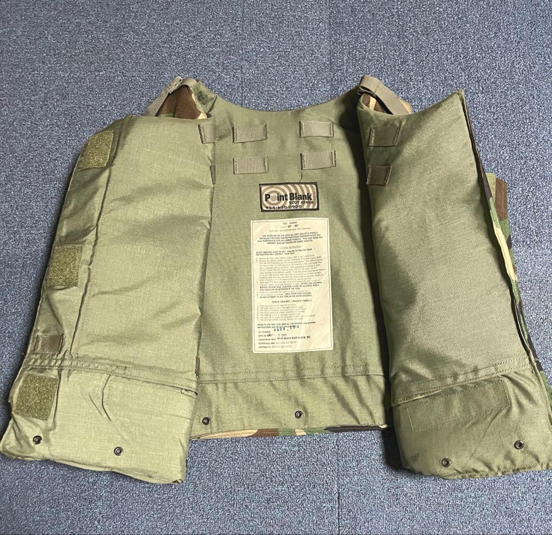 米軍実物Point Blank社製 美品ウッドランド ボディーアーマーXLサイズ