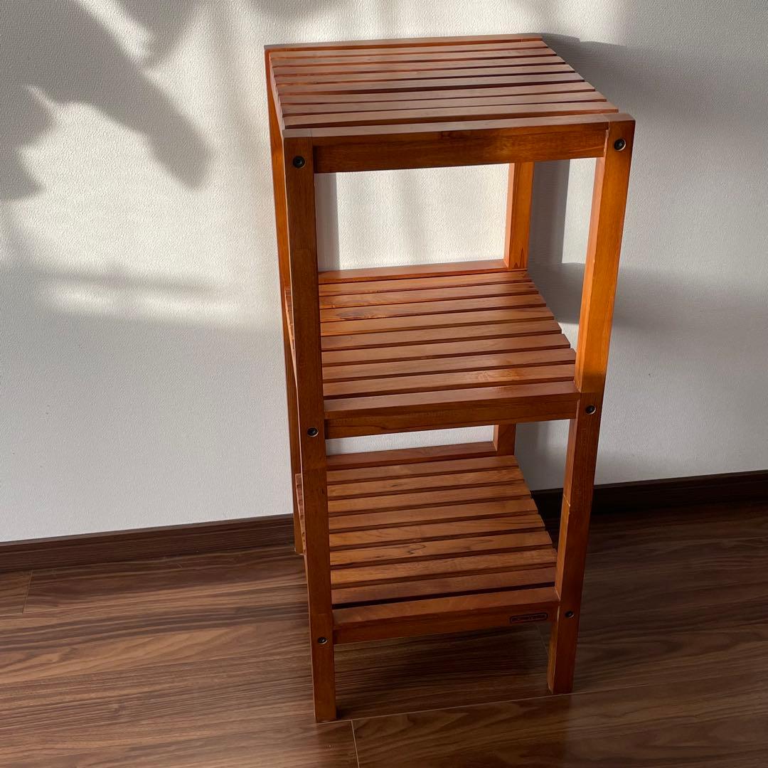 SCANTEAK チーク材 3段シェルフ