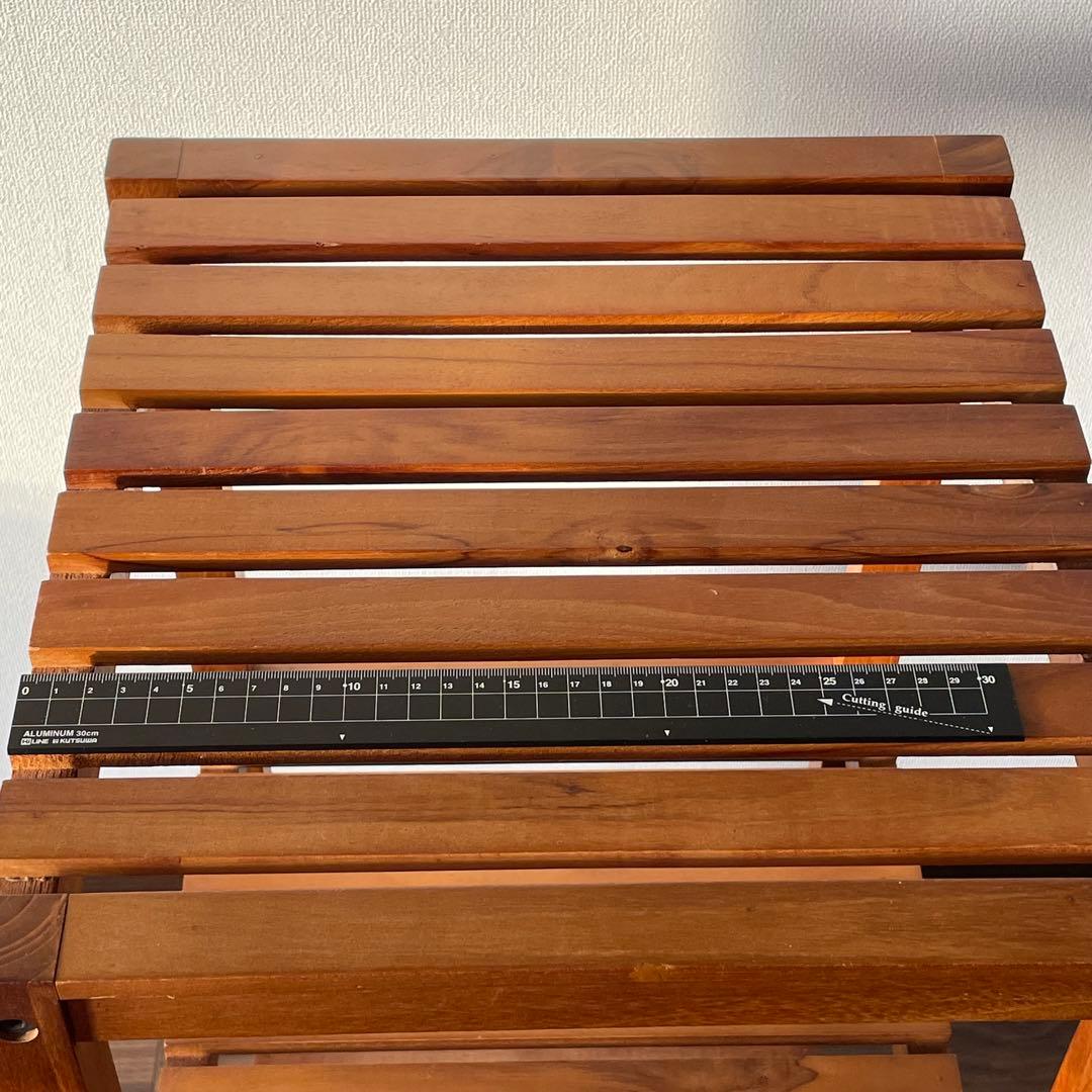 SCANTEAK チーク材 3段シェルフ