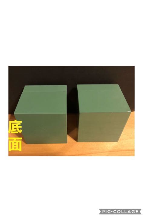 【お値下げ】モスグリーン小物入れ　ペア　美品