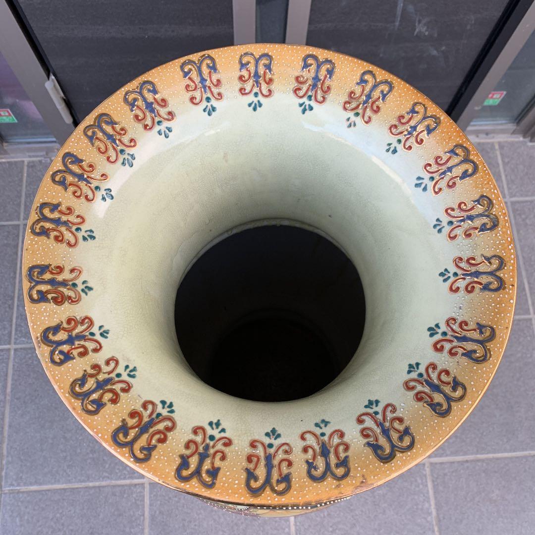 手渡し限定　大型　特大　金彩　薩摩焼　花瓶　壺　置物