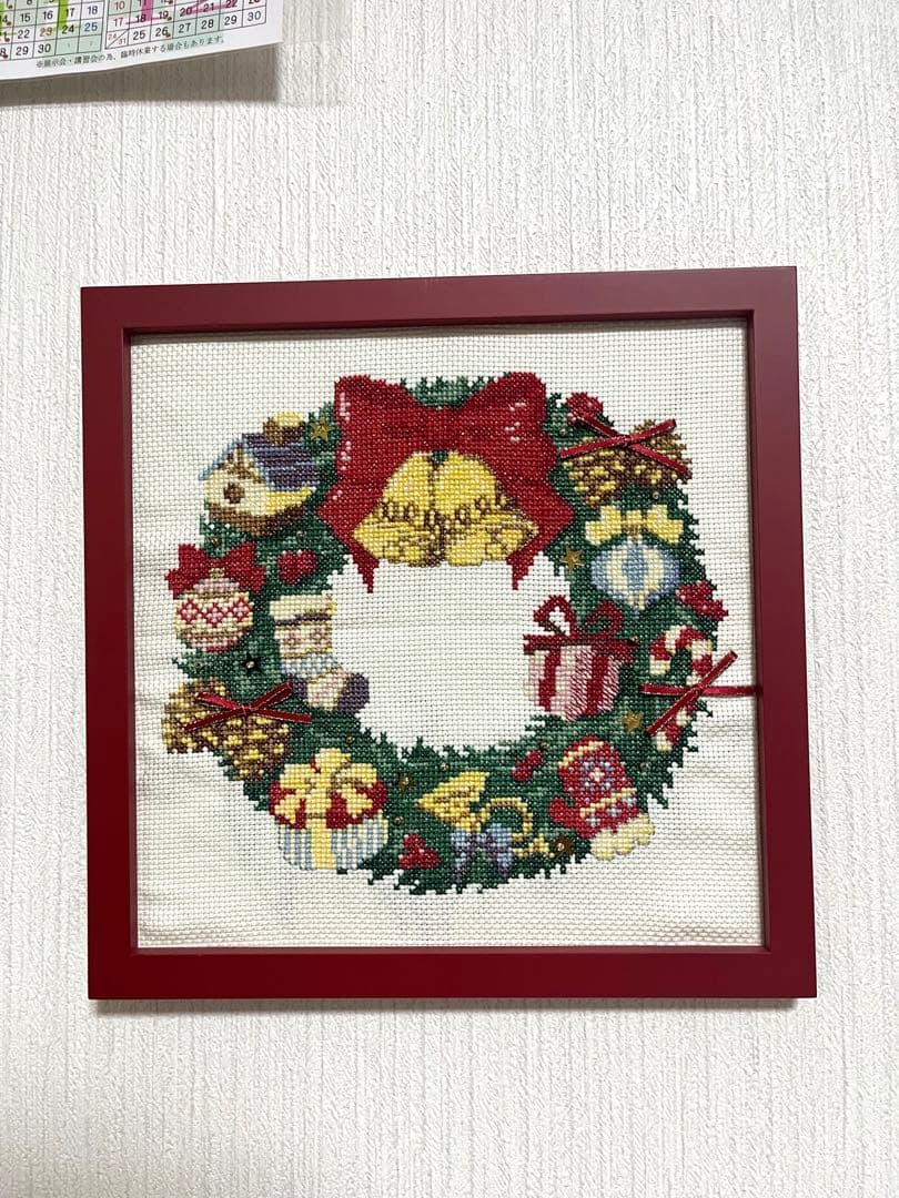 クロスステッチ刺繍　完成品　飾り